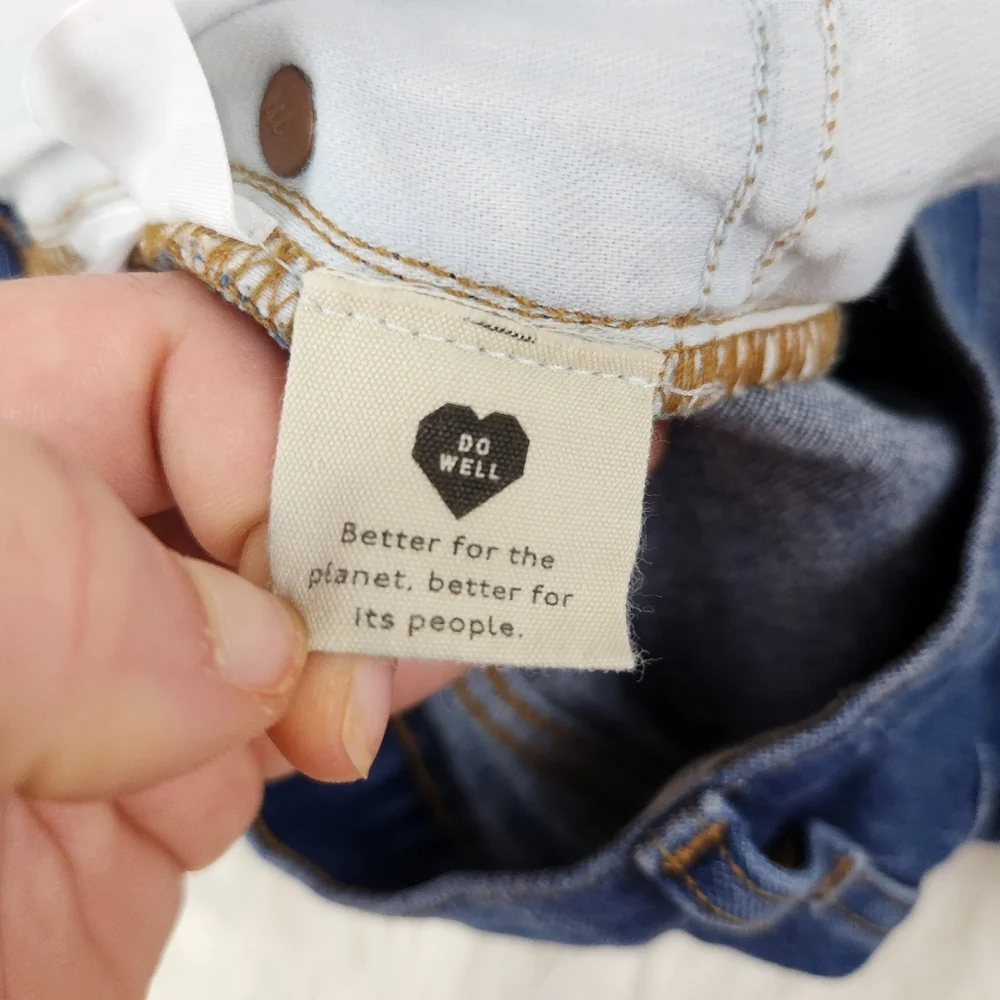 Madewell High Rise Dark Wash Cuffed Denim Shorts
